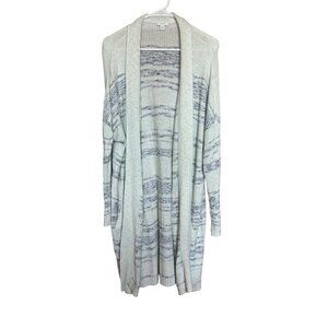 J Jill Pure Jill Size Medium Cotton Blend Cardigan Sweater Longline Textured